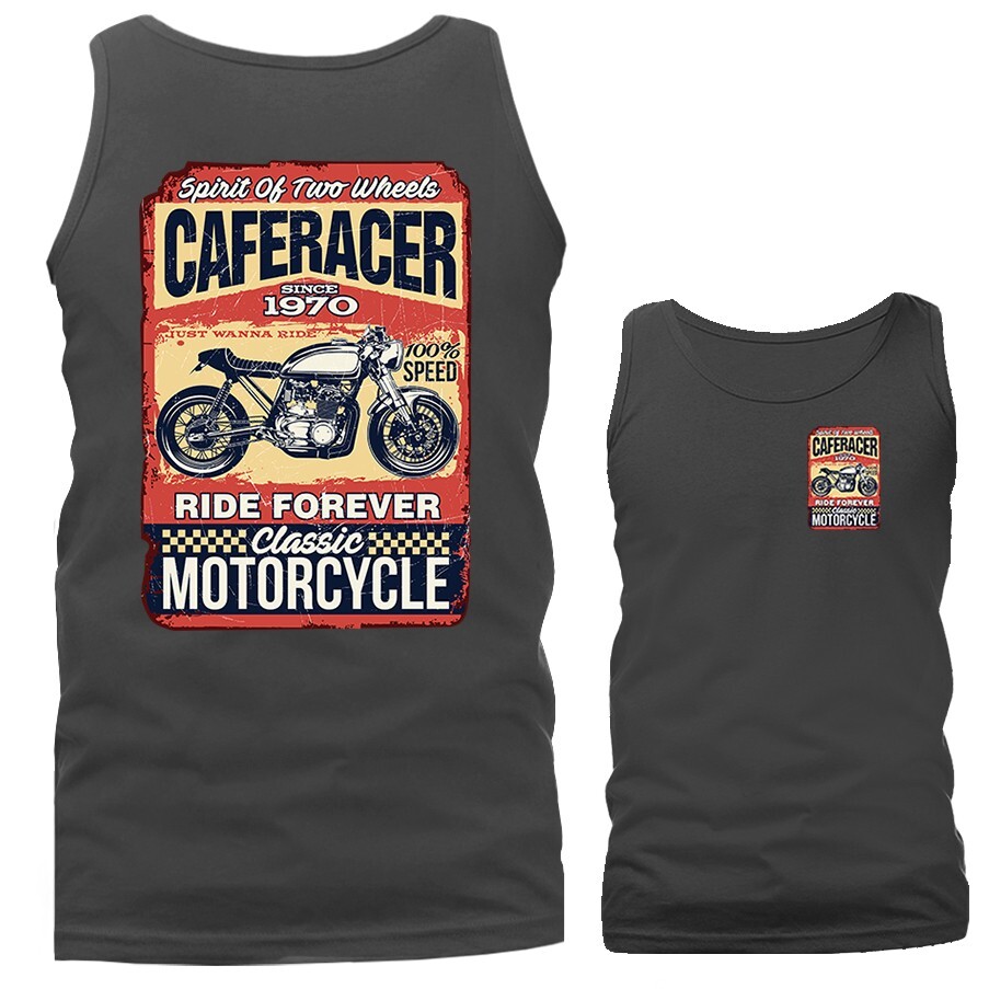Cafe Racer Bikers Vintage Classic Motorcycle Graphic Tank Top