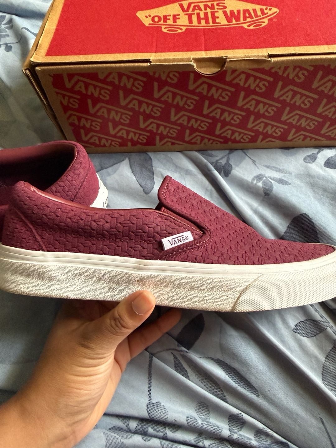 Vans Classic Slip-On Suede Embossed Weave Port Royale/True White