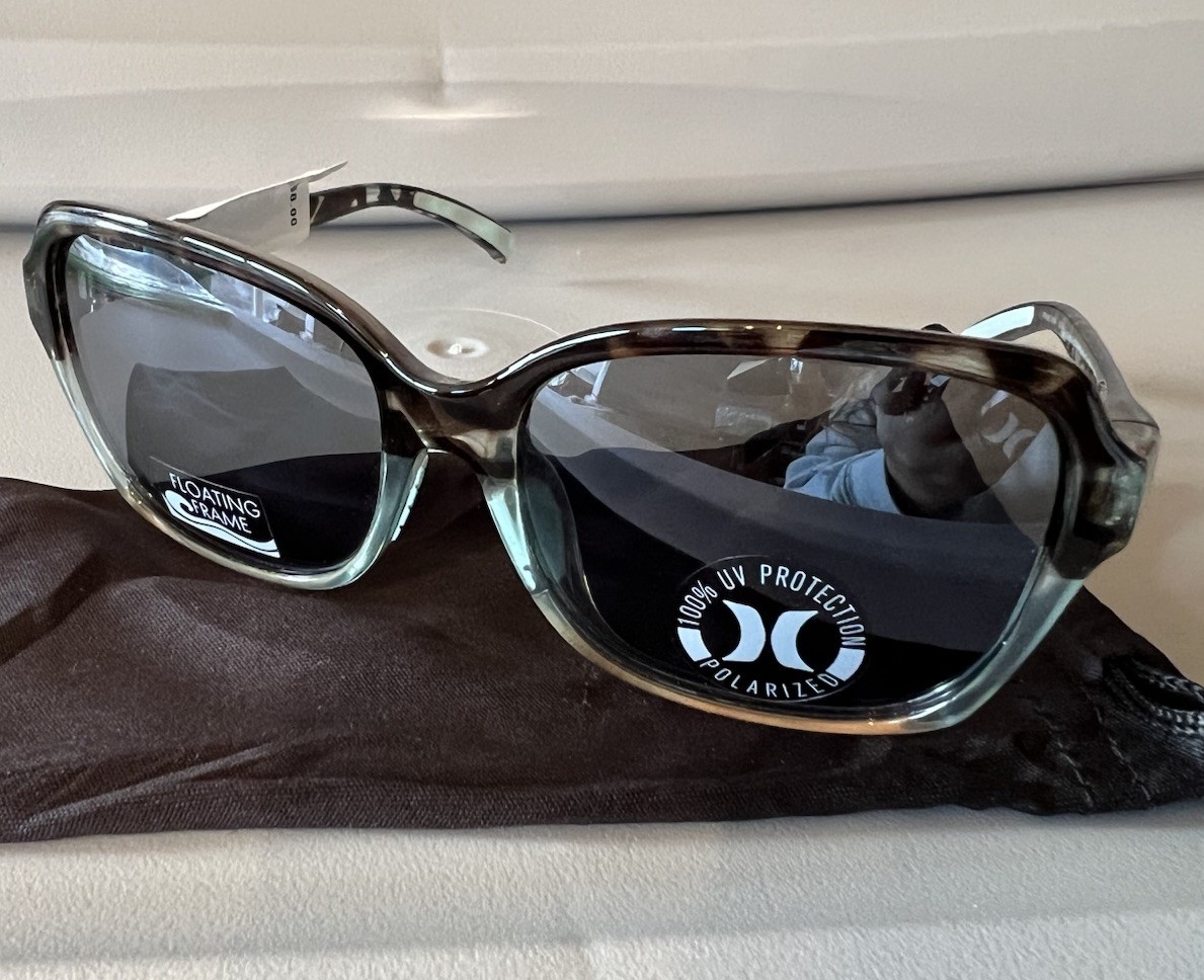 New Hurley Floating Sunglasses~Light Blue/Brown Tortoise Shell~Unisex NWT