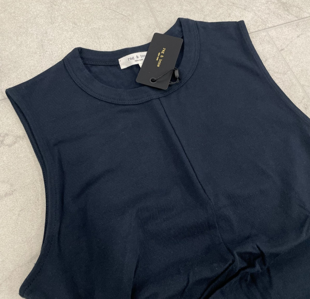 NWT $158 Rag & Bone Mica Jersey Wrap Tank In Salute Size: Medium