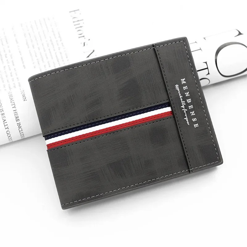 Men’s Slim Wallet PU Leather Card Holder Coin Pocket Short Vintage Wallet