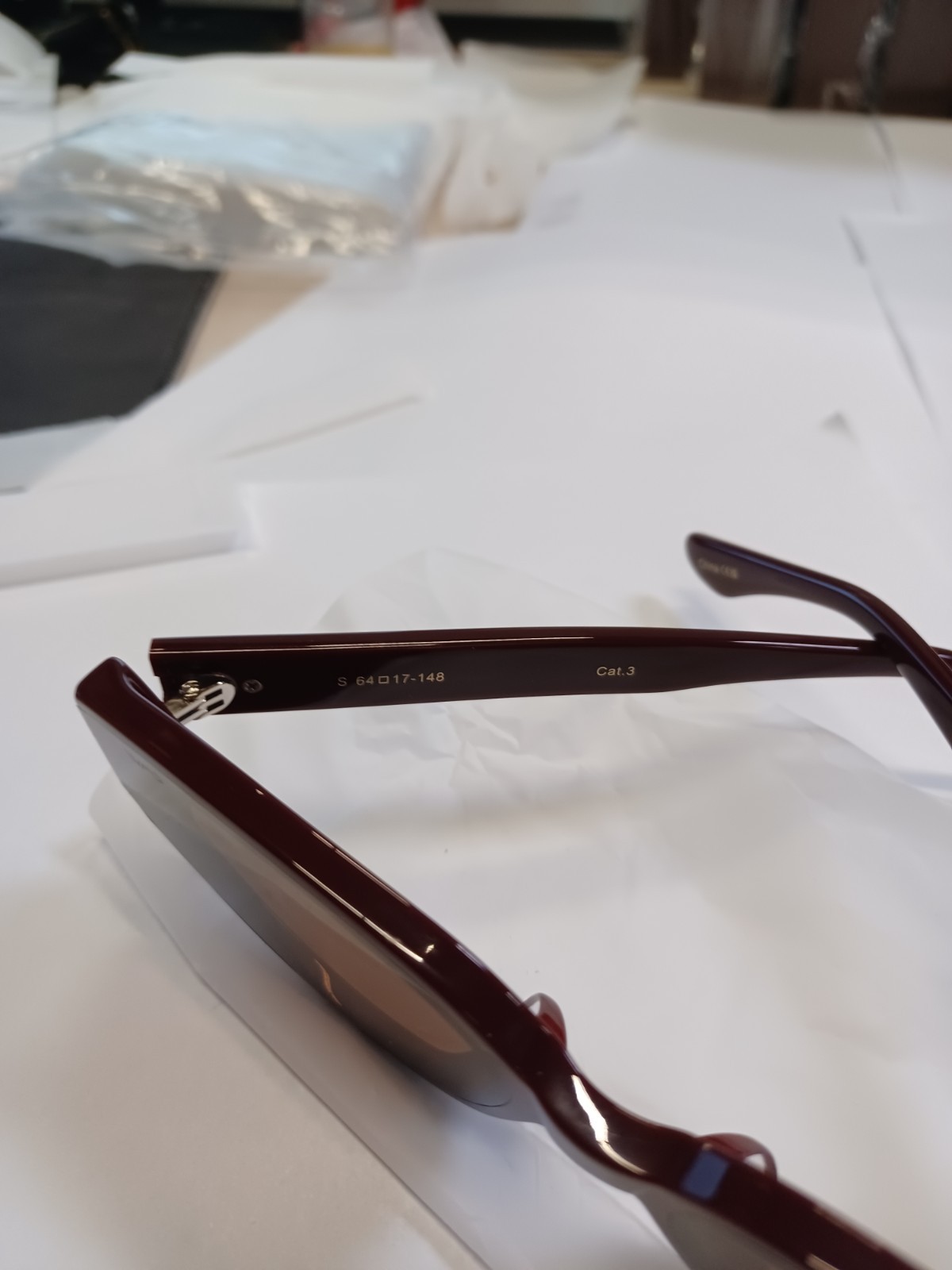 WMP Astra Black Cherry Red / Dark Brown Lens