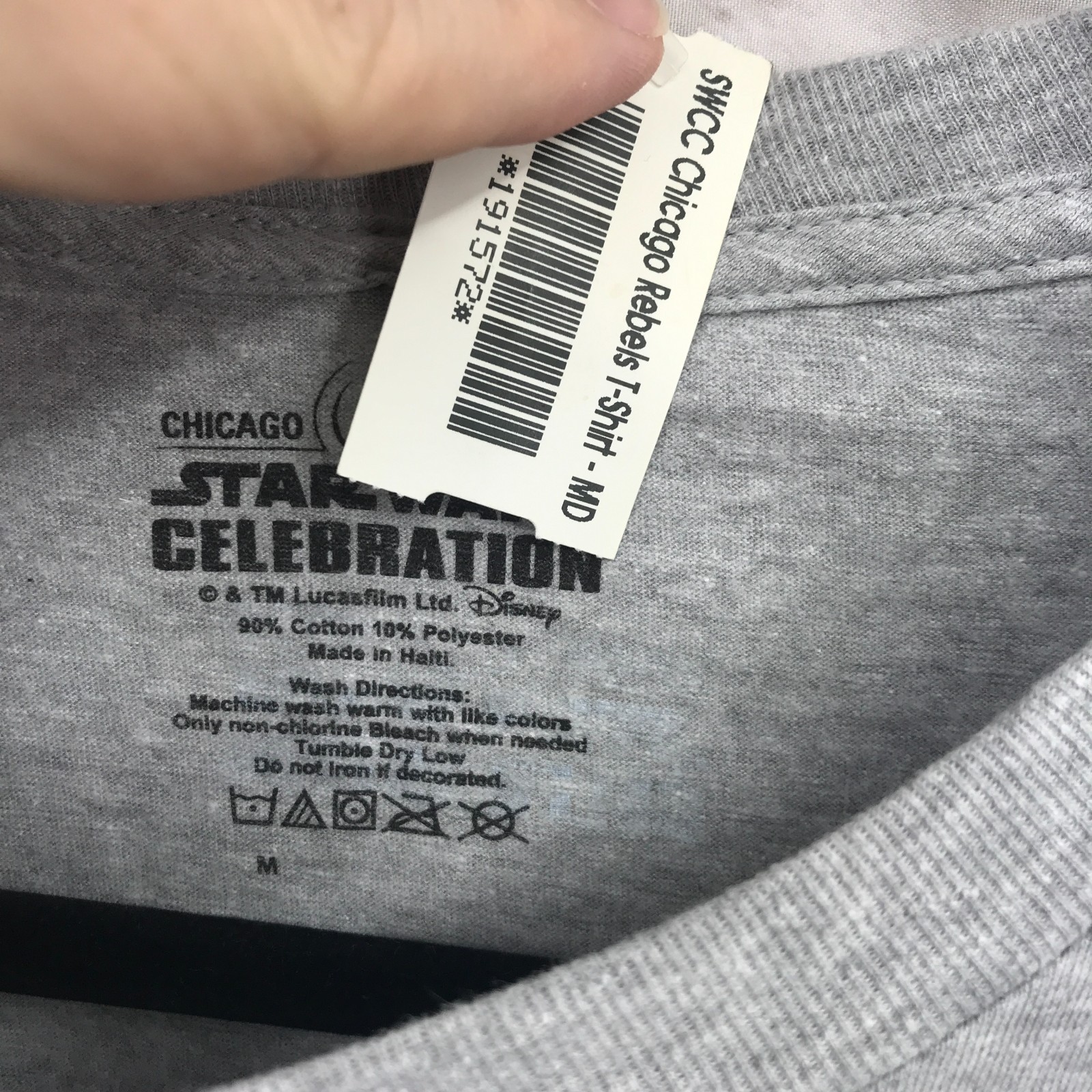 Star Wars Shirt Men Medium Gray Rebel Alliance Logo Celebration 2019 Chicago New