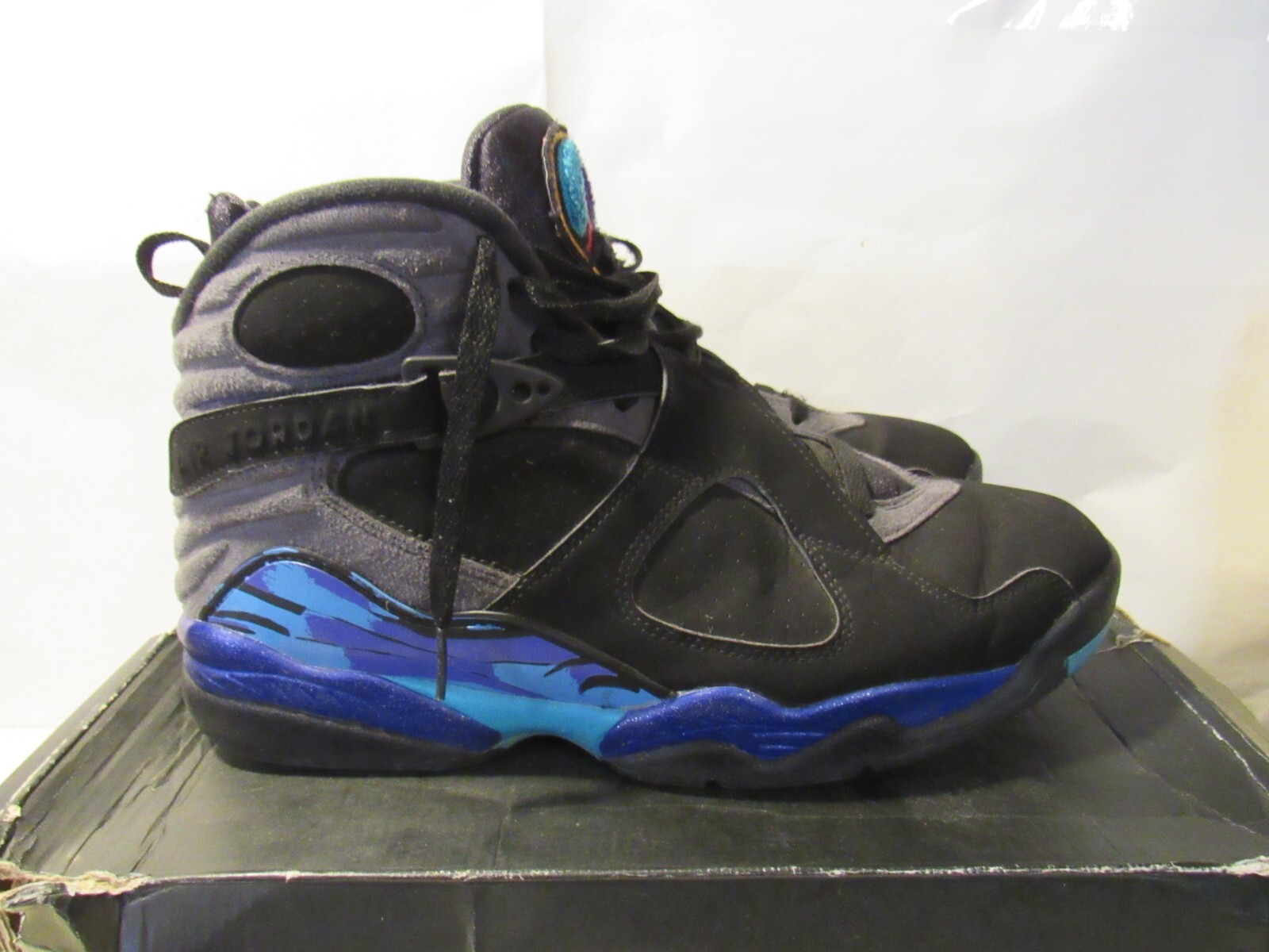 Nike Air Jordan 8 Retro Aqua 2015 Size 10 305381-025 Black Purple Blue Teal G45K
