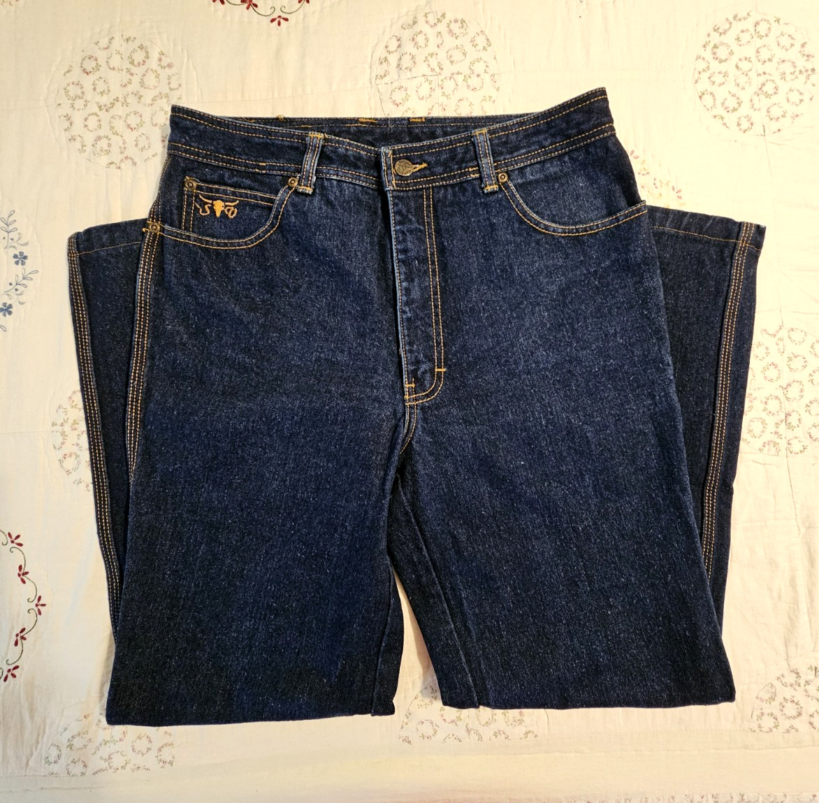 Vintage 80s Sergio Valente Unisex Dark Indigo Wash High Waisted Jeans 30×28