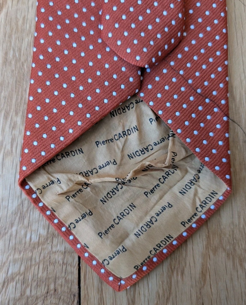 Vtg Pierre Cardin Men’s Tie Jack Henry Geometric Polka Dot USA 54”x 4.25”