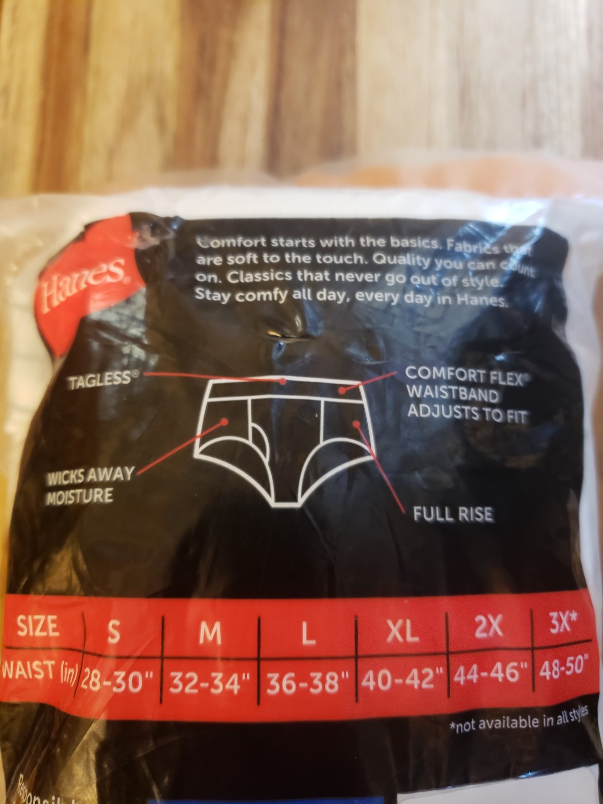 Hanes Men’s Tagless White Briefs with ComfortFlex Waistband XL 6 PACK