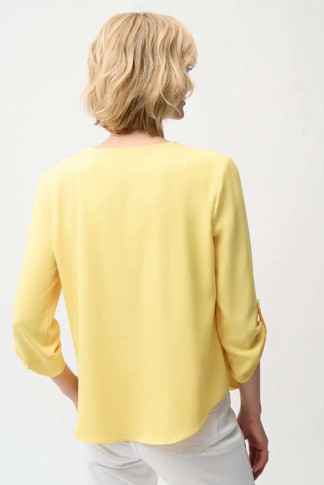 Joseph Ribkoff Keyhole Neck 3/4 Sleeves Boxy Top 261036
