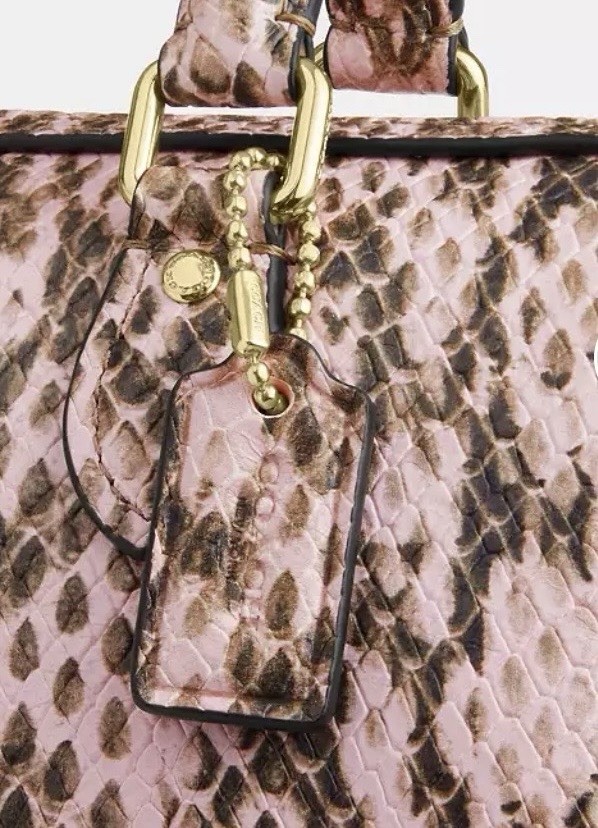 Coach Mini Rowan Crossbody Bag in Snake-Embossed Leather with Card Case – NWT