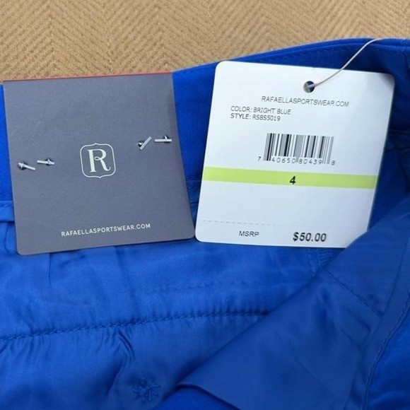 Rafaella Curvy Bermuda Shorts NWT Bright Blue Cobalt Trouser Shorts Sz 4