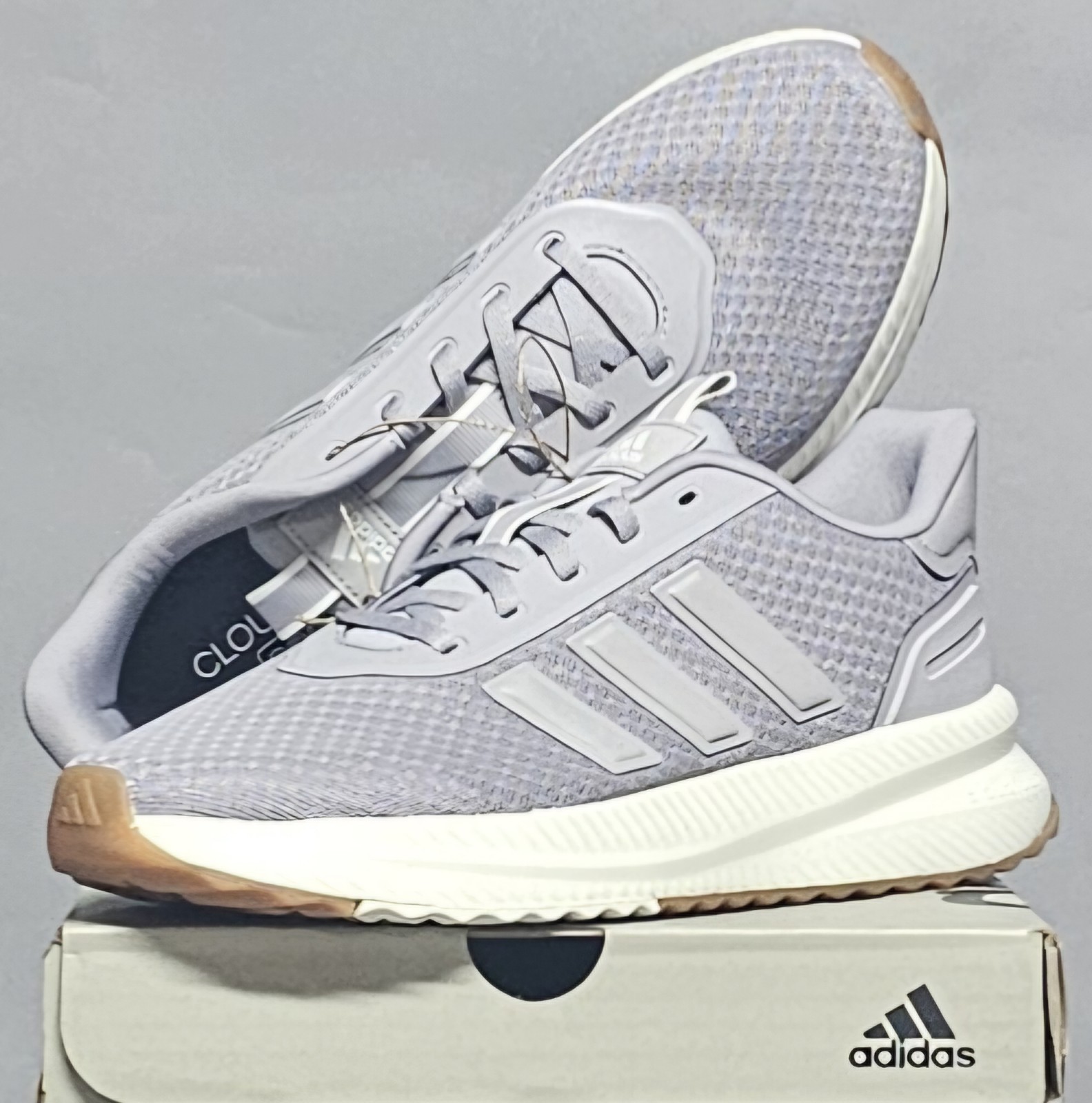 Adidas Womens 8 X_Plr Path Cloudfoam Sneaker Shoes Mesh Top Gray new