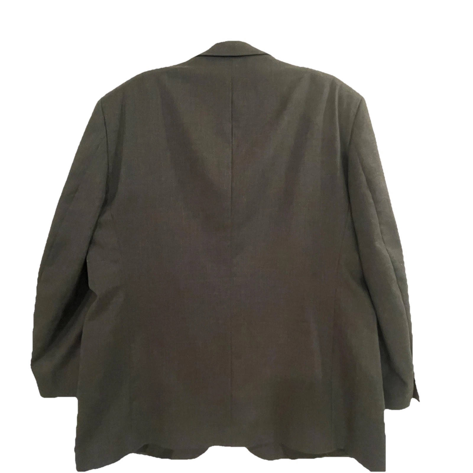 Stafford Essentials Blazer Sport Coat Mens 46R Gray Wool 2 Button Notch Lapel