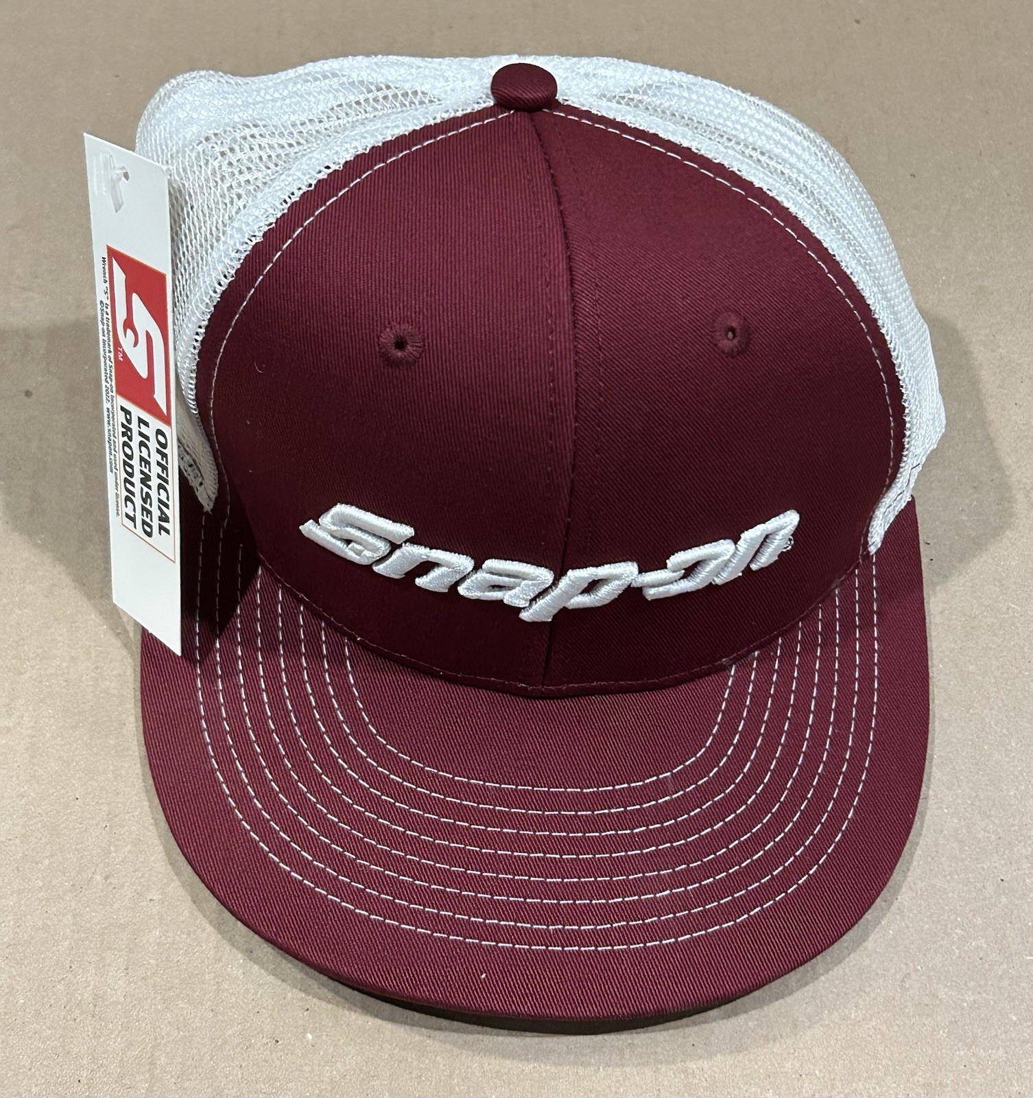NEW Snap-on Tools BURGUNDY Embroidered Mesh Ball Cap Adjustable Snapback