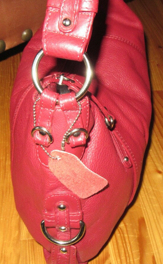 Great American Leather Wine Hand/Shoulder Bag Good Preowned