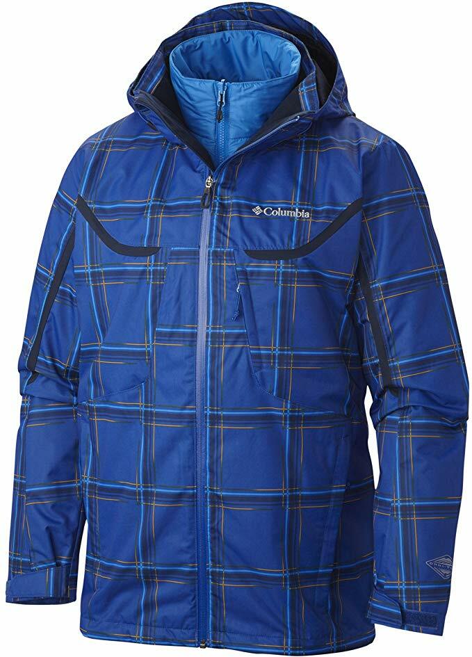 Columbia Whirlibird Interchange Jacket 3 in 1 Jacket, Azul Blue Print $220, 2X