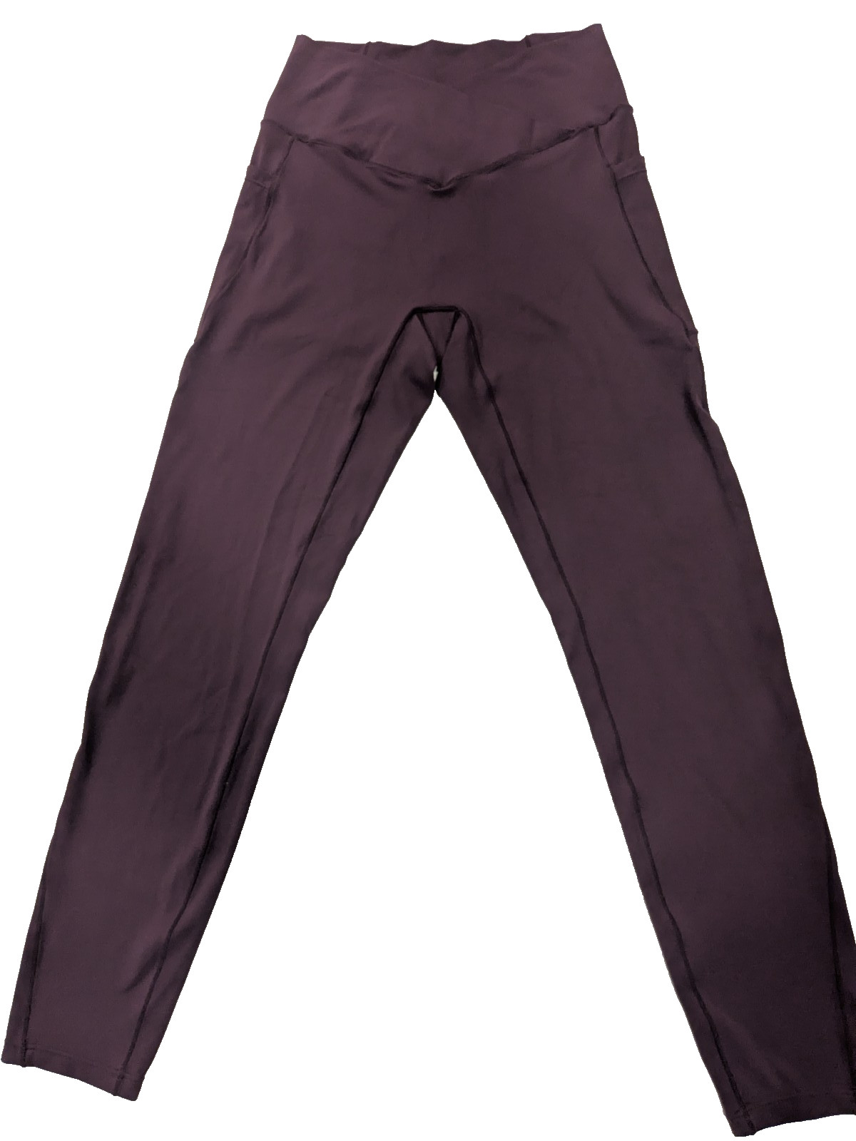 Halara Softlyzero Plum crossover waist Leggings Women’s Med 7/8 Pockets Yoga NWT