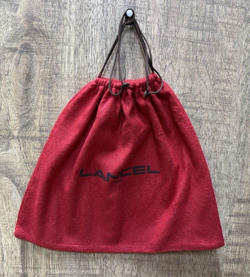 Lancel Paris small dust red bag 9.5 inches X 11 inches