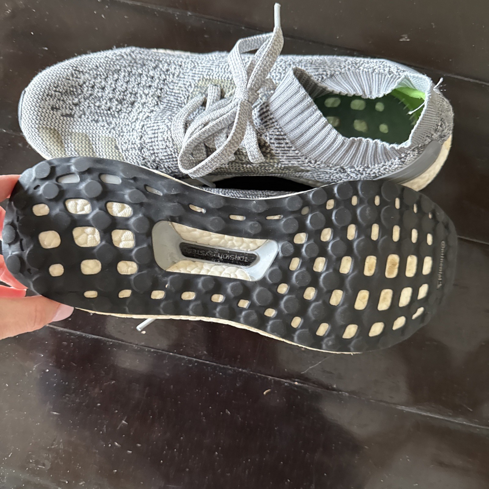 Size 11 – Adidas UltraBoost Uncaged Clear Grey – Pre-owned
