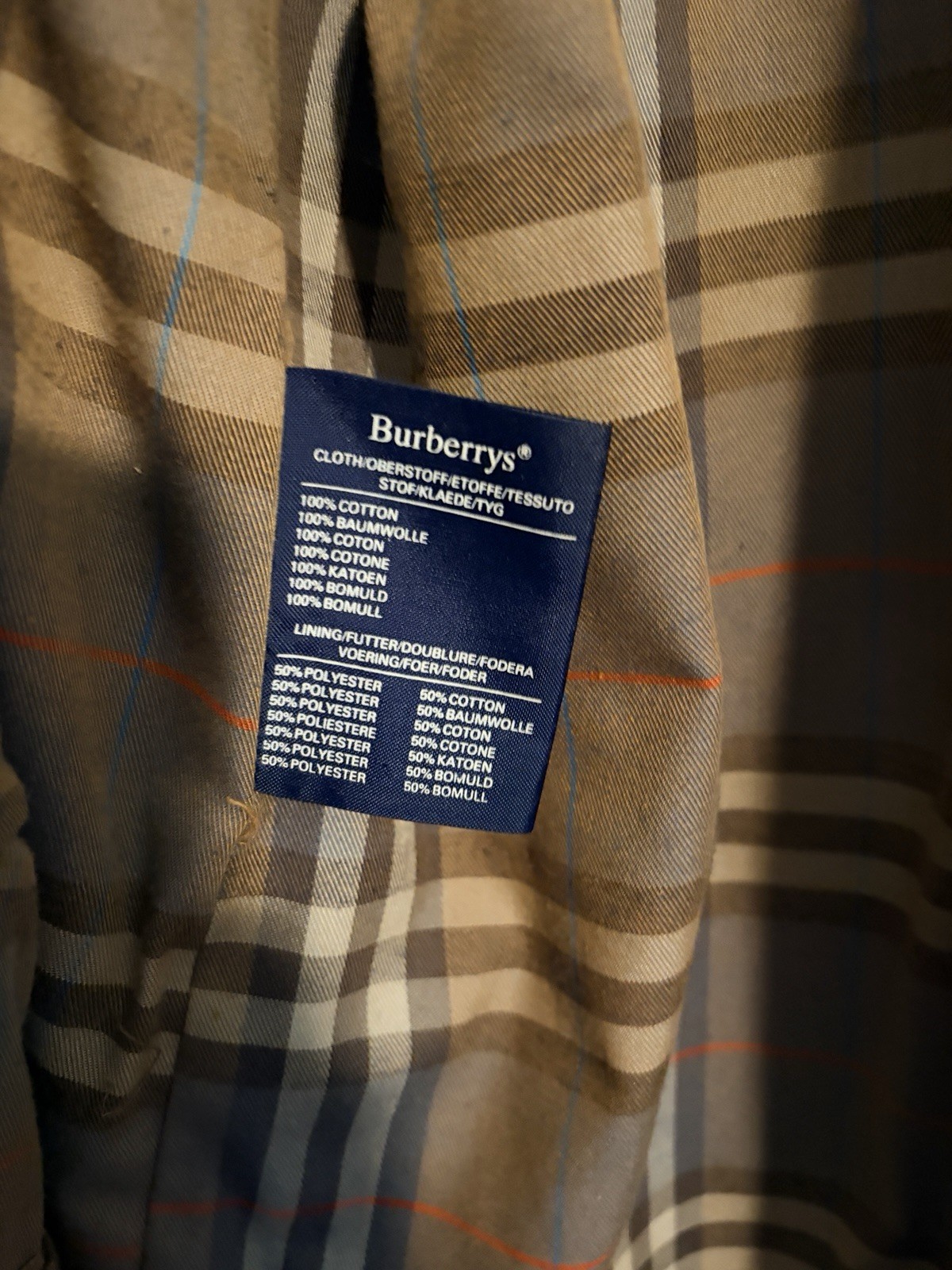 BURBERRY Kensington Heritage Trench Coat w/Wool Liner Men’s Size 46L Vintage