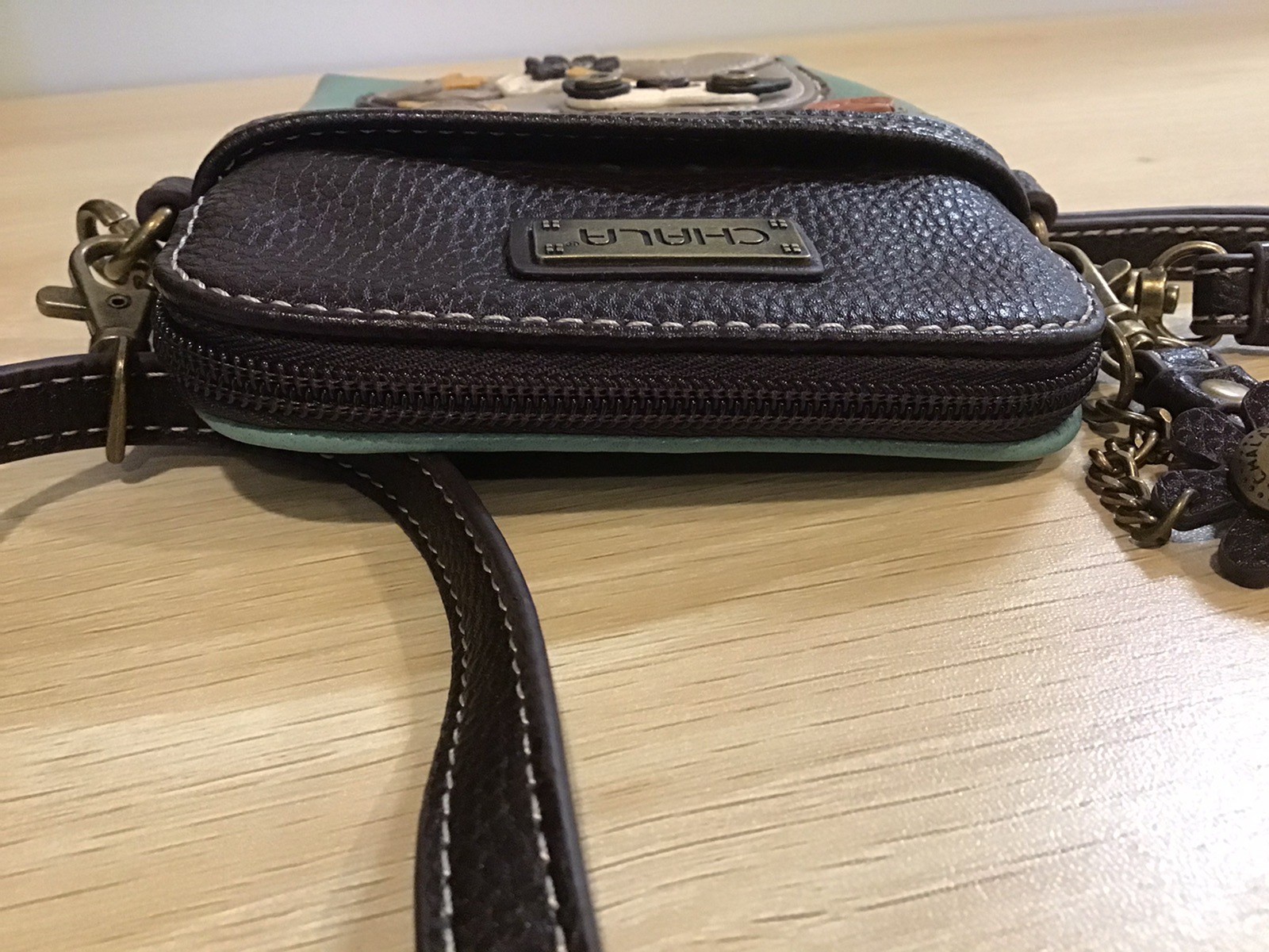 CHALA Sloth Teal Cell Phone Crossbody Purse • Adjustable Strap/Charms – NWOT
