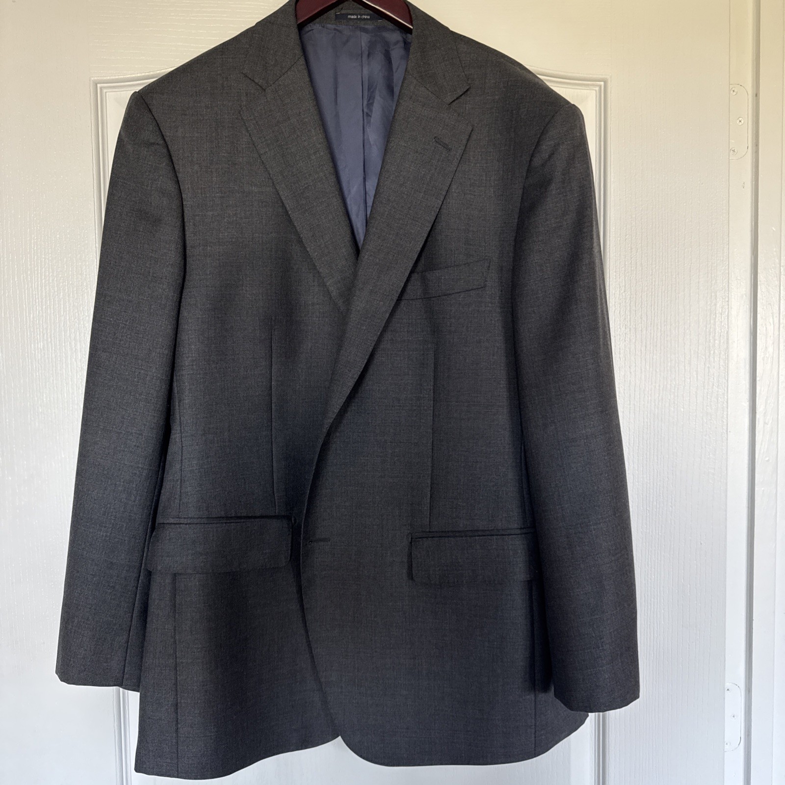 SuitSupply Napoli Pure Wool Super 110’s Blazer Jacket 46R (EU 56) Charcoal Gray