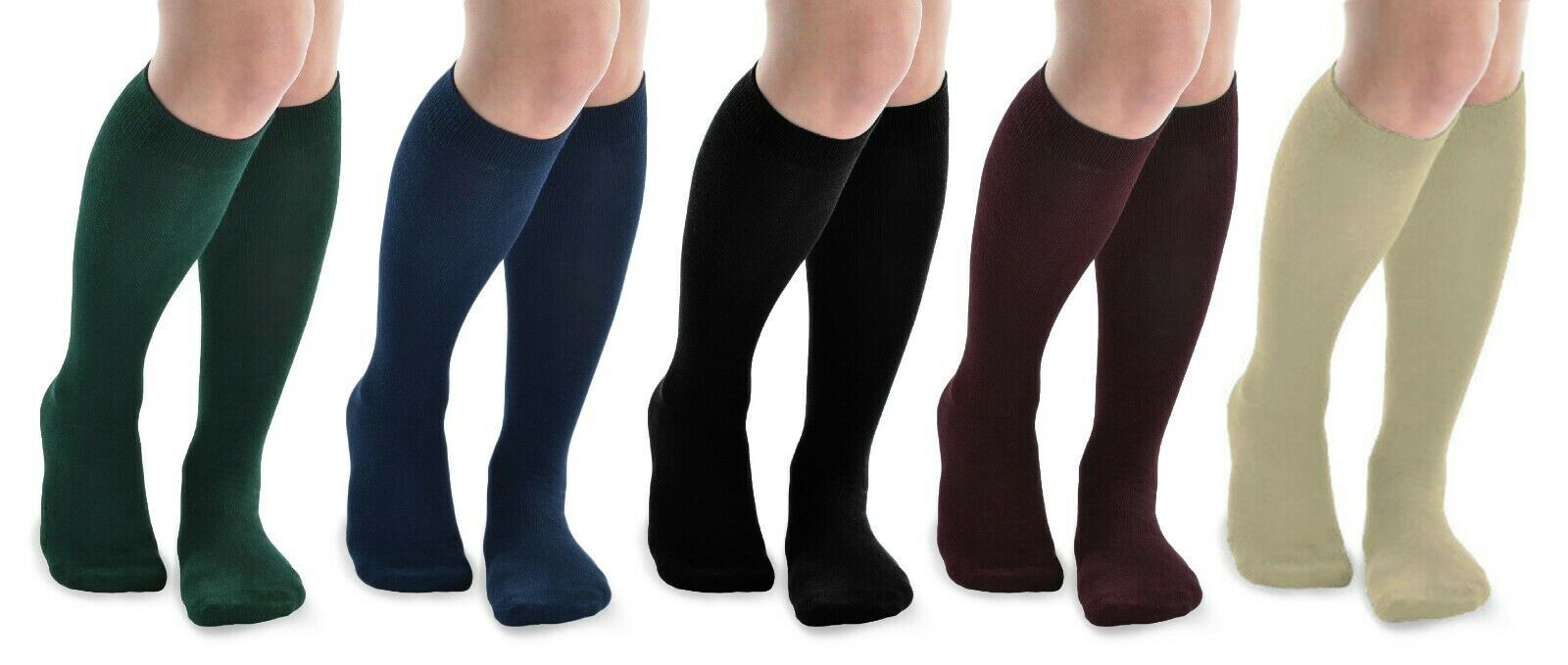 Jefferies Socks Womens Cotton Knee High School Girl Long Tall Socks 2 Pair Pack