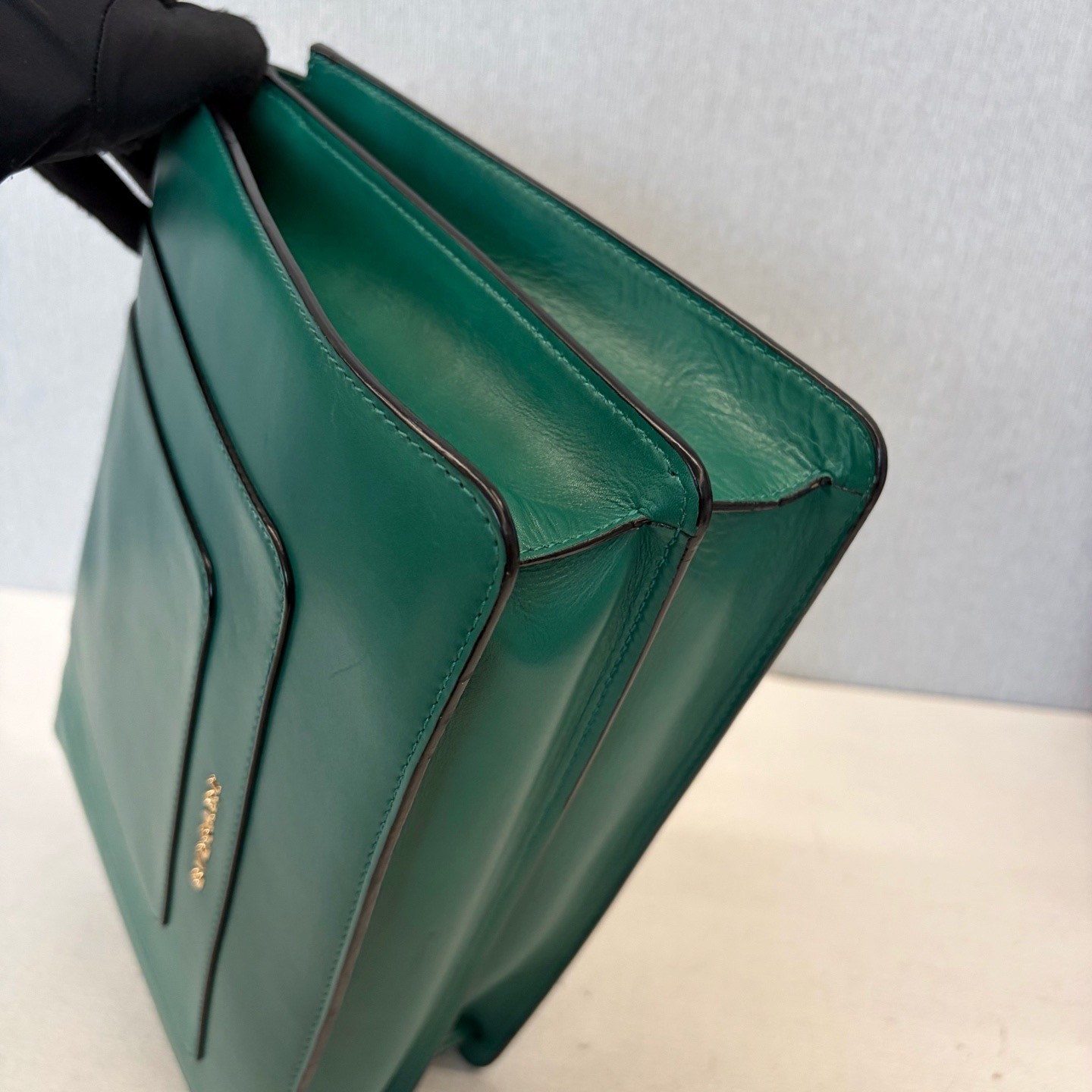 Bvlgari Pre-Owned Authentic Shoulder Bag Emerald 30*11*22cm