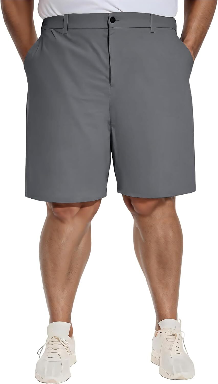 Men’s Stretch Shorts Waterproof Lightweight Qiuck Dry Hiking Big Tall Size Golf