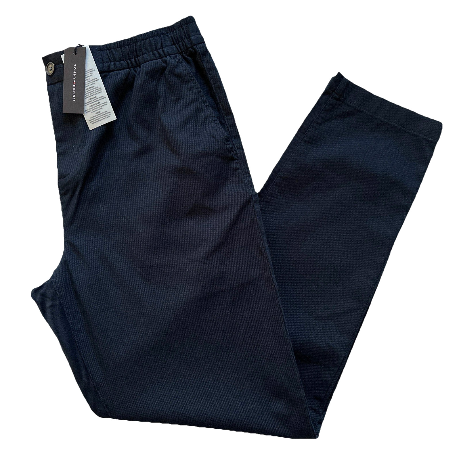 Tommy Hilfiger Men’s THFlex Elasticized Waist Relaxed Straight Pants Size: M