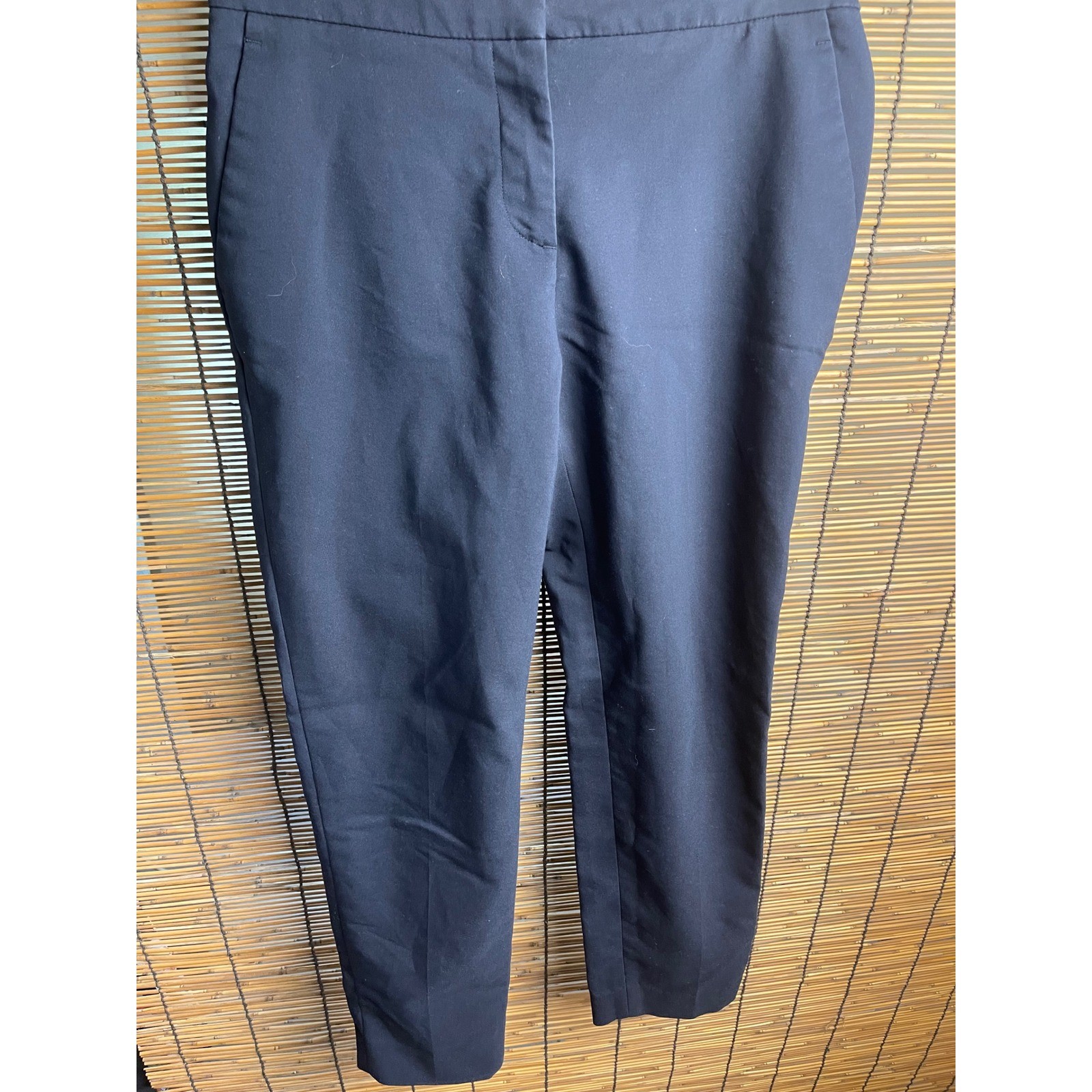 HM Womens Navy Blue Ankle Dress Pants Slim Fit Tapered Trousers Size 2