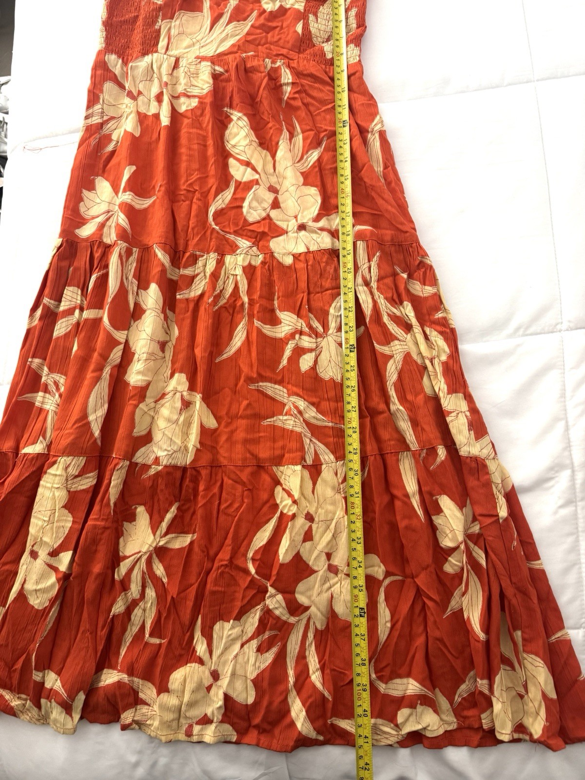 Angie Women’s Floral Sleeveless Maxi Dress V-Neck, Lightweight, Size S