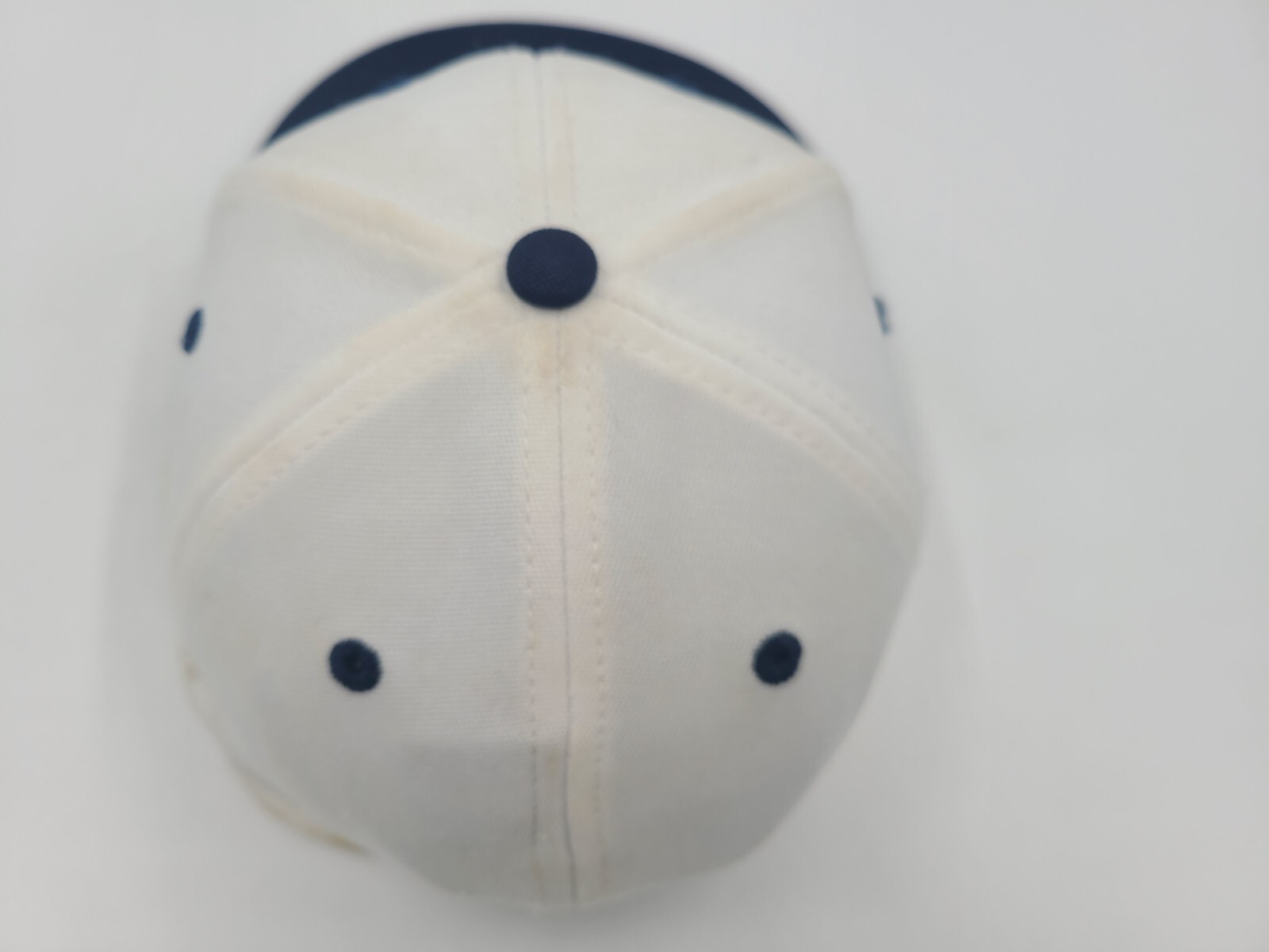 Northeastern High School Eagles The Game Pro Flex Fitted S Hat Cap White Blue