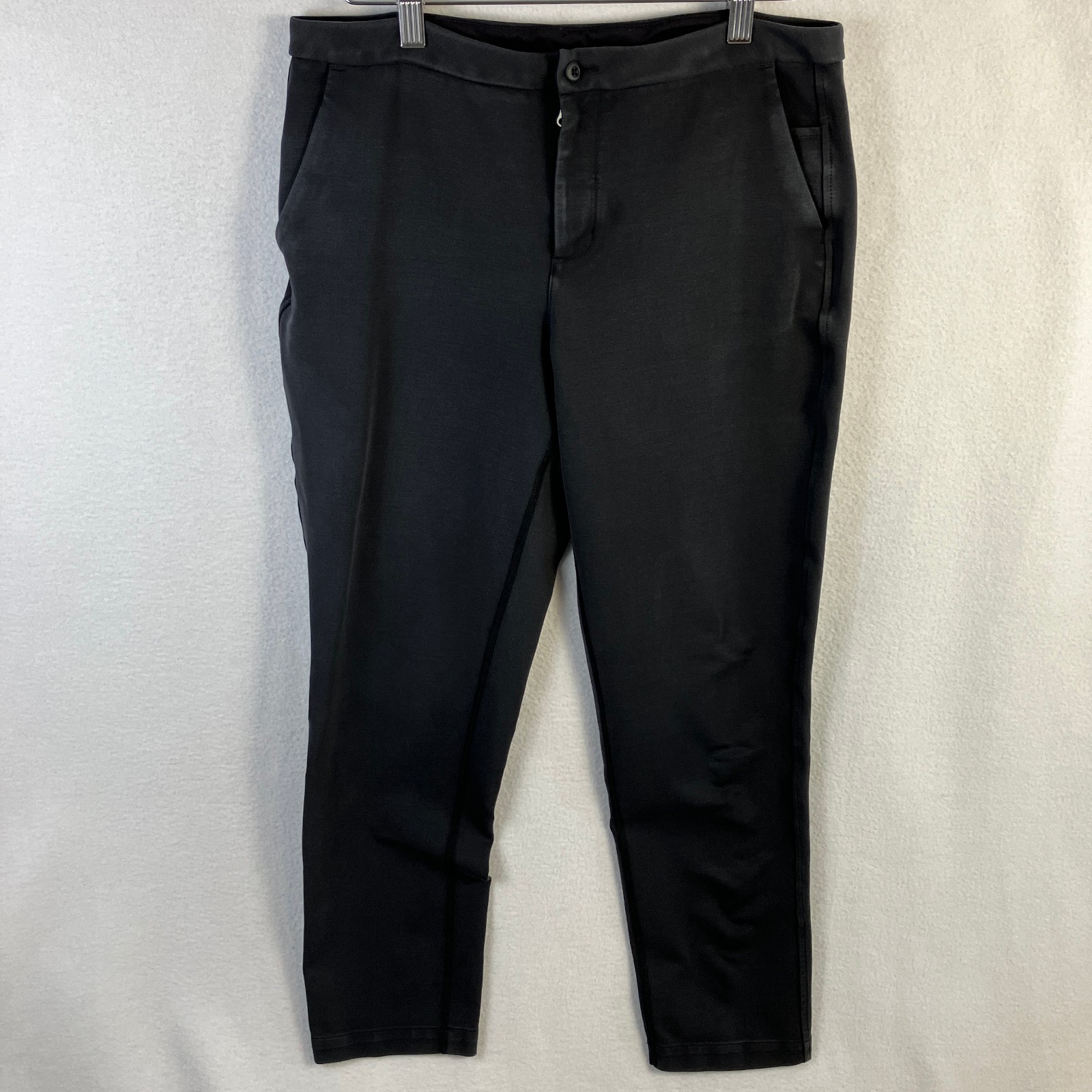 Lululemon Slim Straight Trouser Pants Women’s Size 8 Black Button Zip Fly