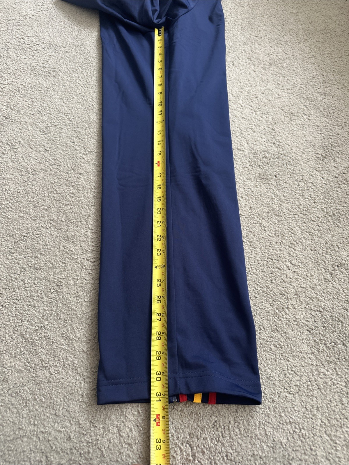 ADIDAS Original Firebird Track Pants Mens Large KD3836 Blue Red Yel Zip Pockets