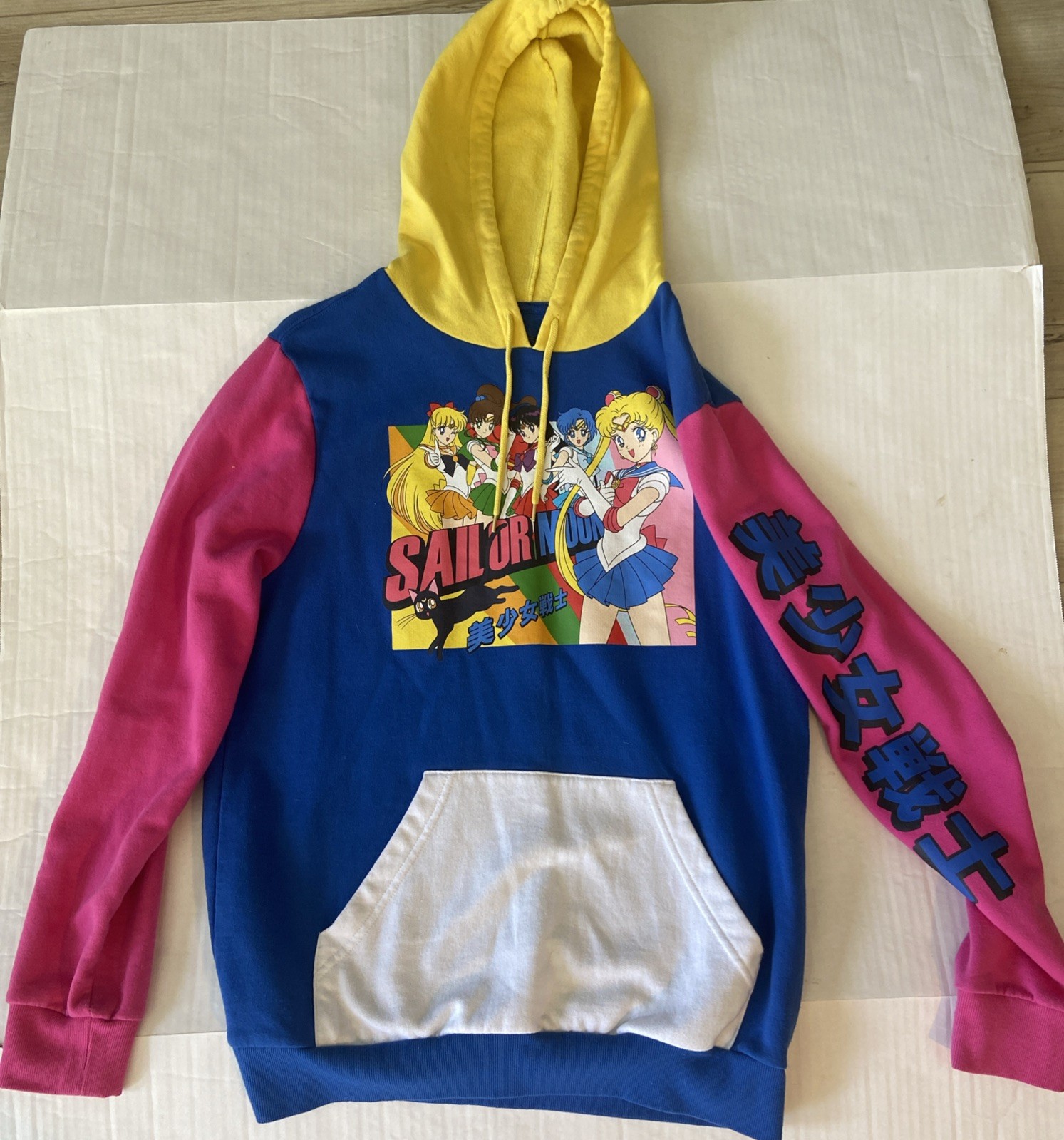 Sailor Moon Colorblock Hoodie Medium