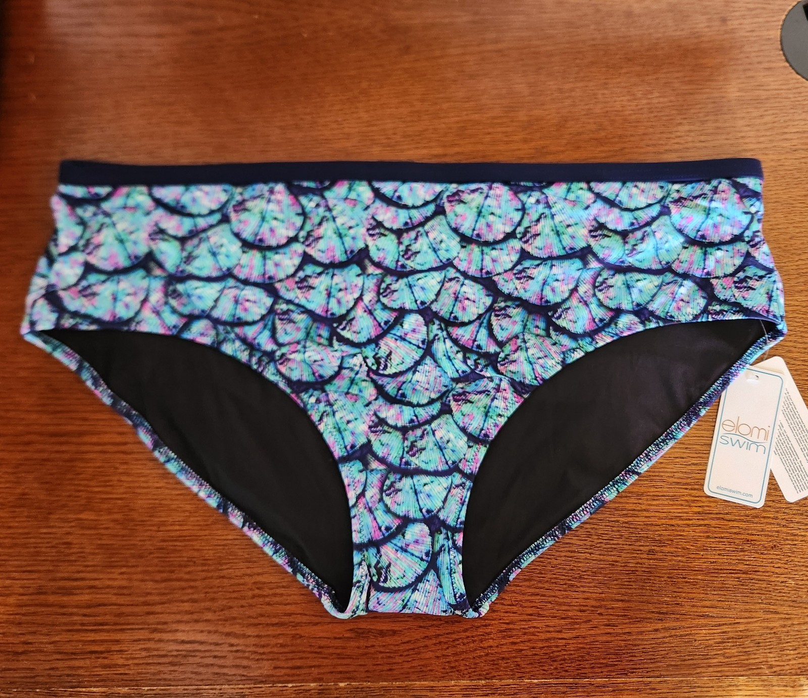 NWT! Elomi Abalone Mid Rise Swim Bottom US Size 16 UK Size 20 Fast Free Shipping