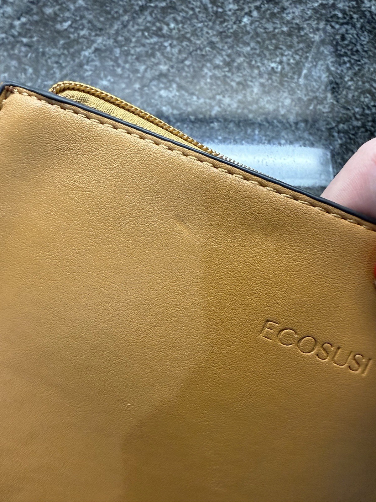 Ecosusi Brown Wristlet 8.75″x6″ Excellent Pre-Owned Condition Vegan Very Soft