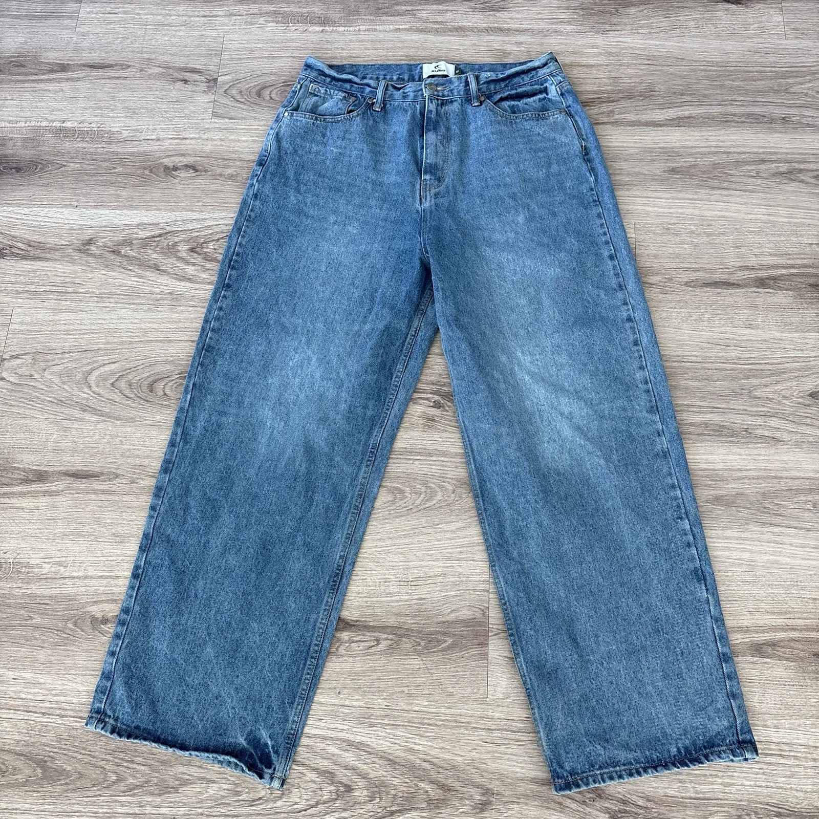 Scuffers Jumbo Blue Jeans Unisex EU 42 Oversize Baggy Worldwide Star US 32/34