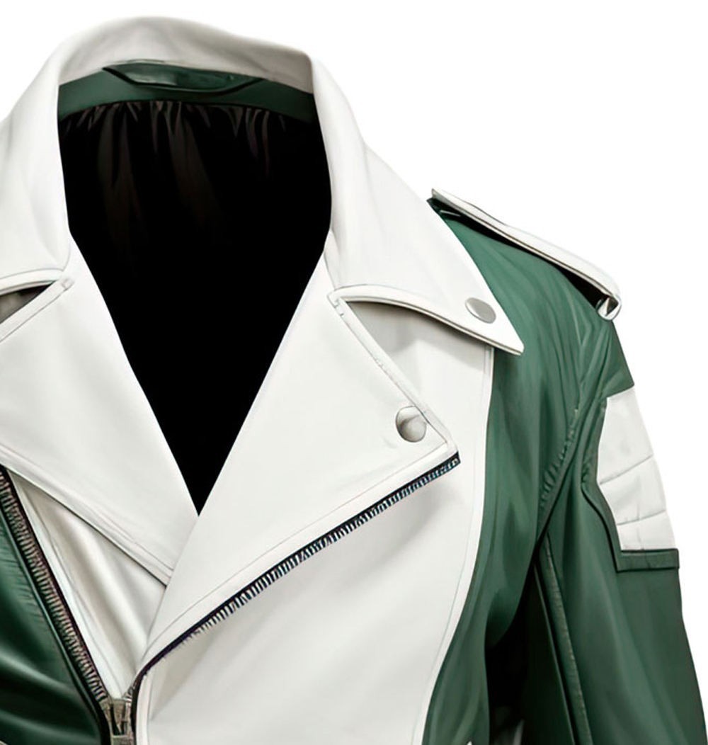 Motorbike Riding Leather Jacket Retro Cafe Racer Belted Armor Coat Men New