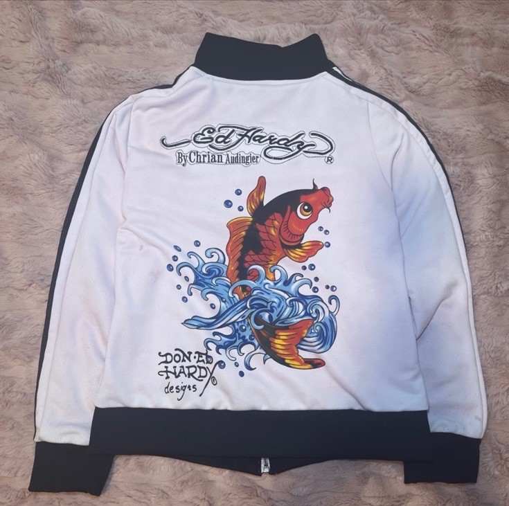 Vintage Women’s Ed Hardy Track jacket Y2K size XL RARE PIECE