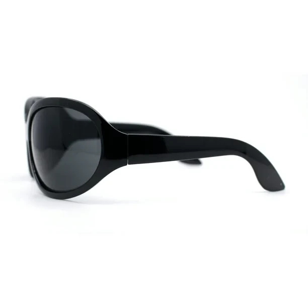 Oversized Sunglasses Blue Yellow Red Purple Lens Black Frame Wrap Around Outdoor