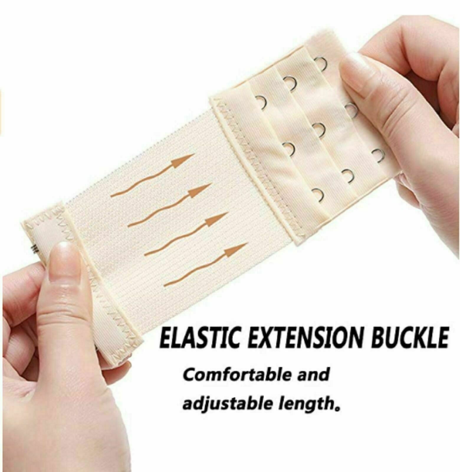 4Pcs Adjustable Bra Extender 2/3/4 Hooks with Elastic Underwear Strap Extension
