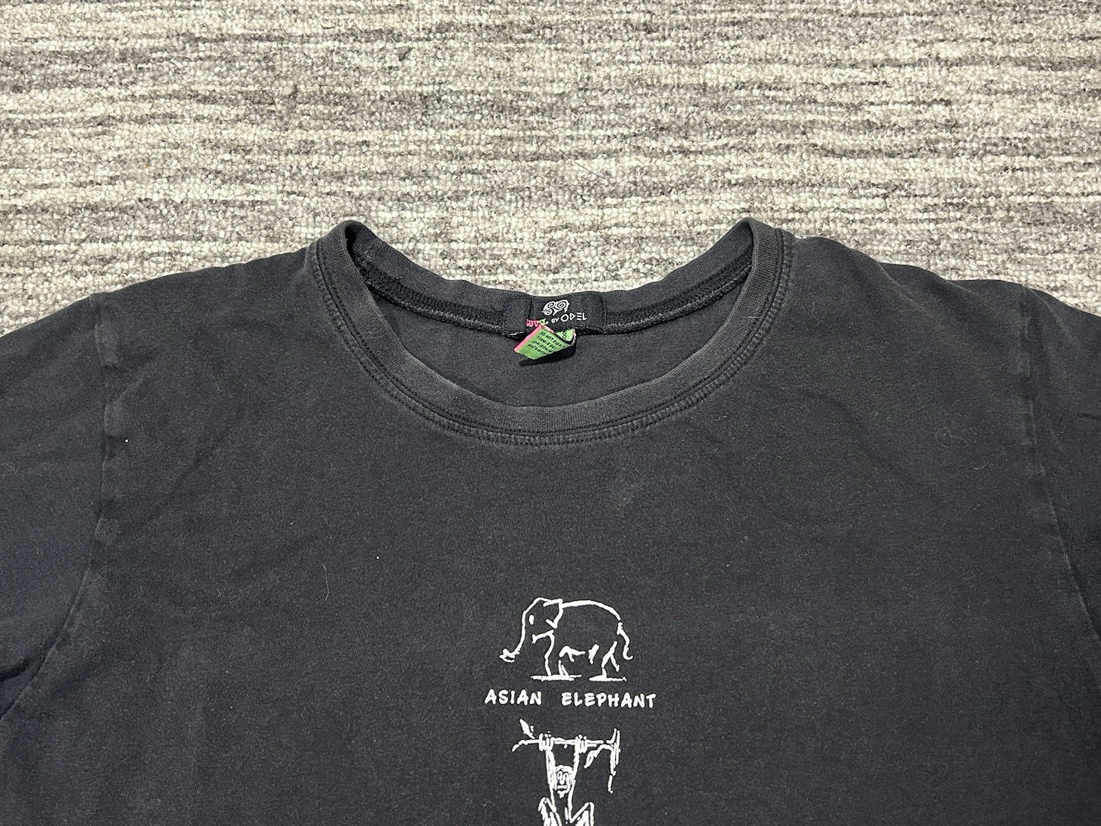 LUV SL Odel Sri Lanka T-Shirt Adult Small Black Animal Short Sleeve Cotton Mens