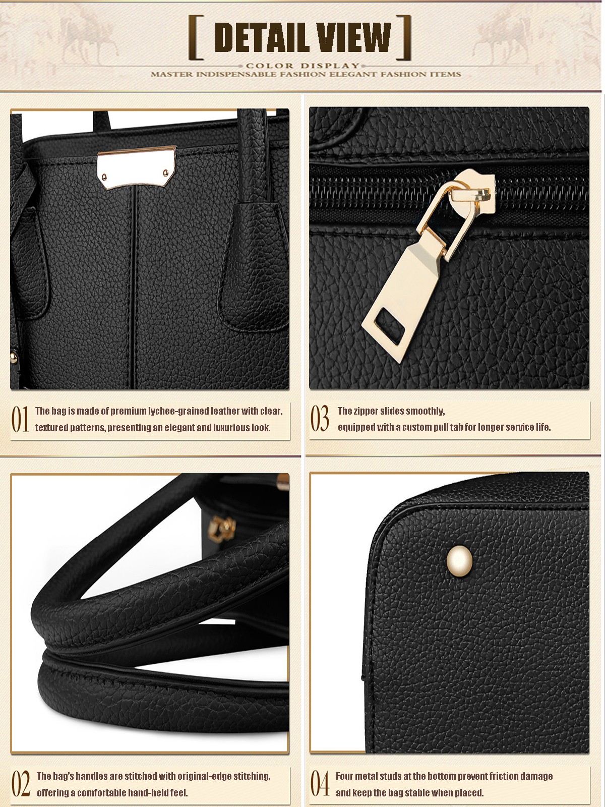 Women’s Large Capacity Tote Bag, Casual Daily Handbag, Shoulder Bag, Versatile C