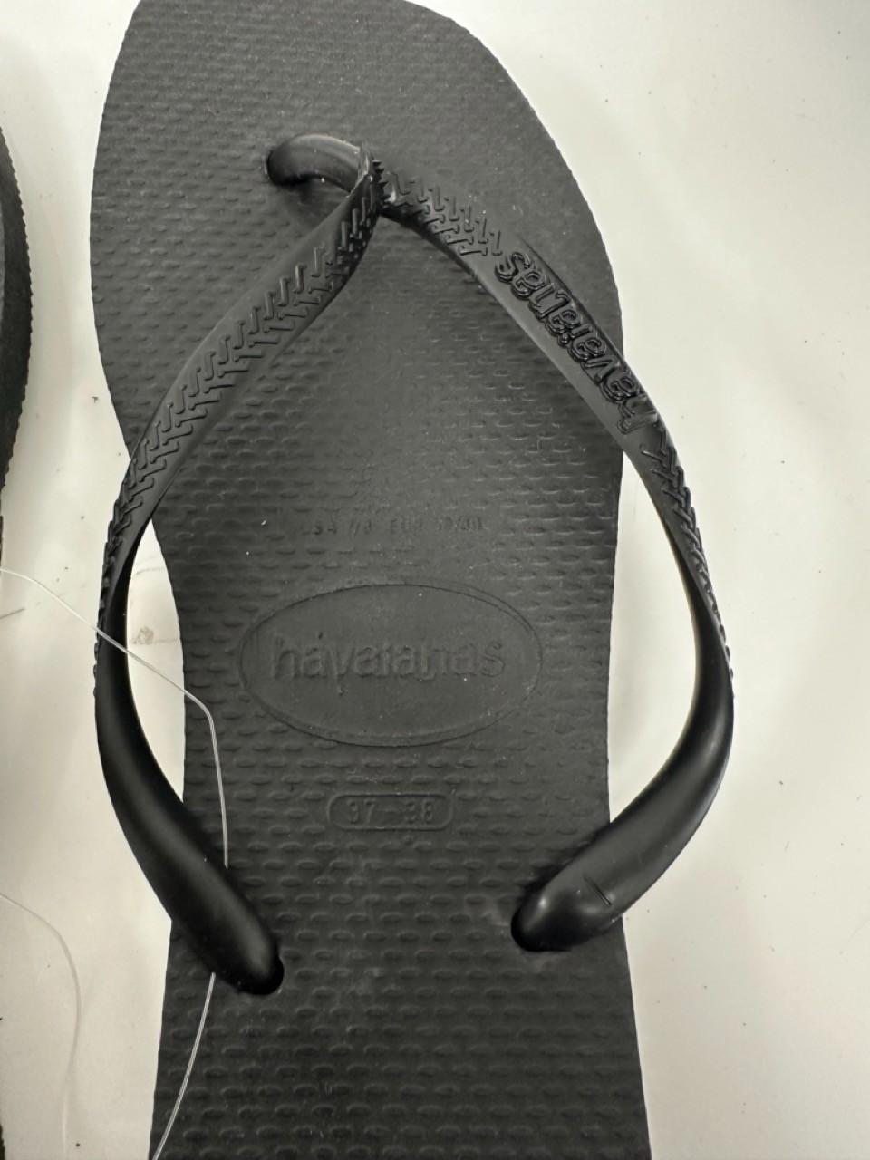Havaianas Flip Flops Women Slim Square Black Size 6