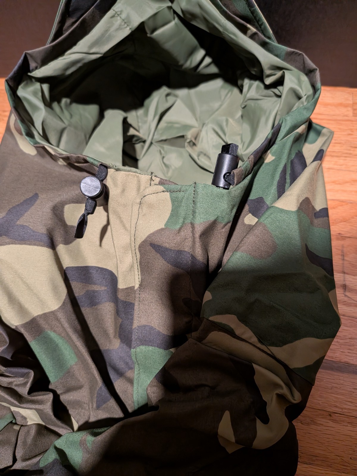 Raven Goretex ECWCS Woodland Camo Parka Cold wet Weather Jacket M-L E33