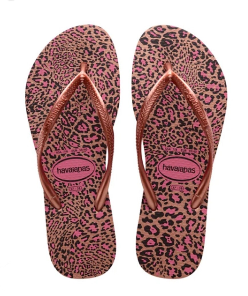 Havaianas Slim Animal Print Crocus Rose/Golden Blush