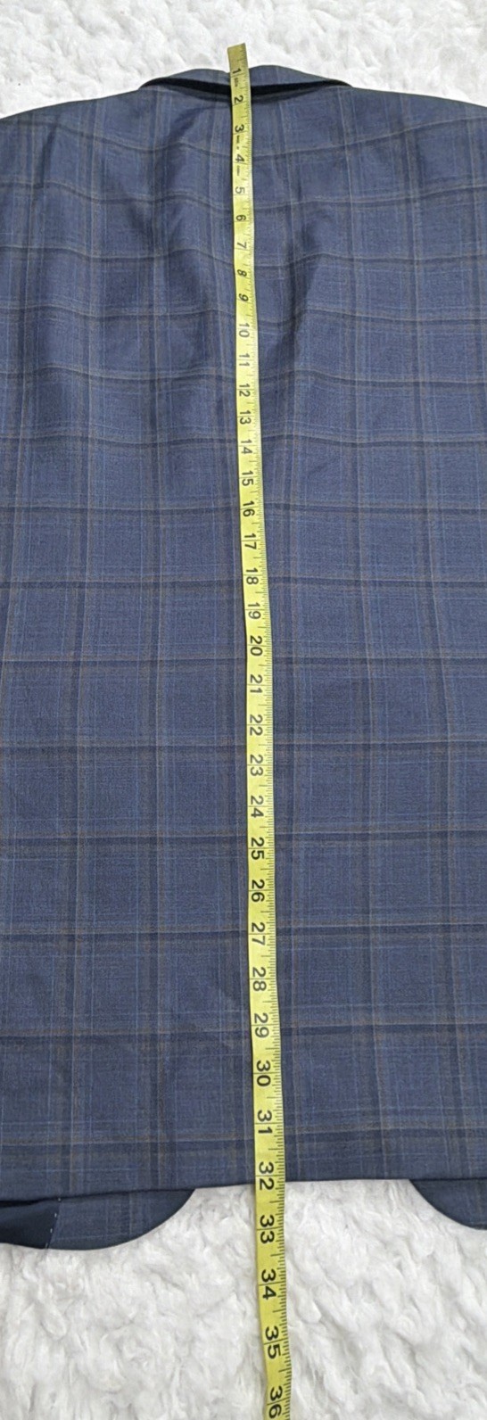Peter Millar Sport Coat Blazer 42R Blue Plaid Windowpane Check Modern Formal Men