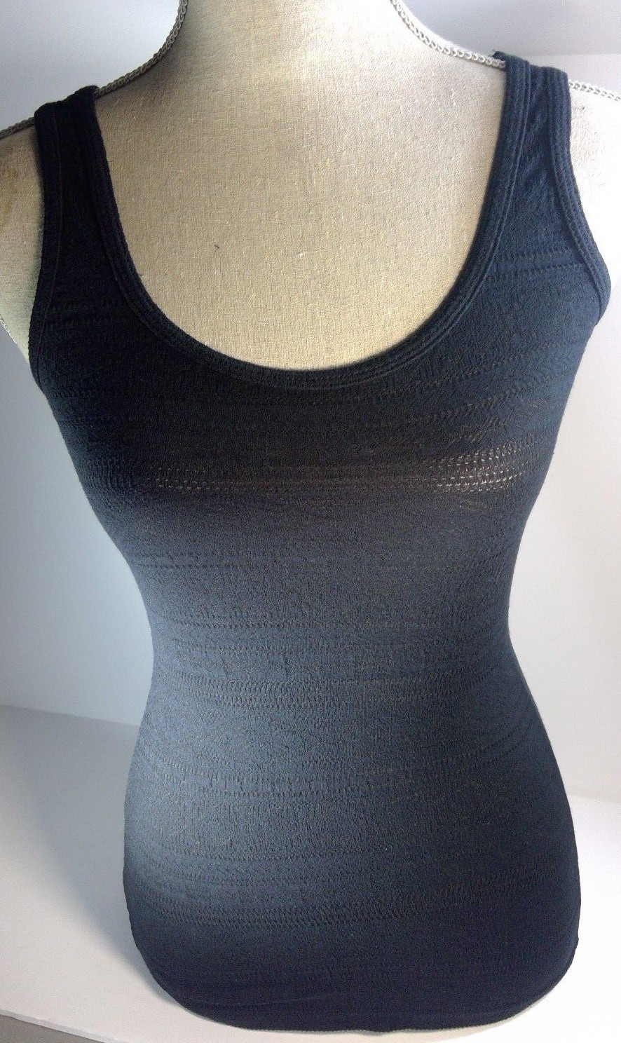 Set of 2 Women’s Black Mossimo Aztec Print Embossed Textured Tank Top