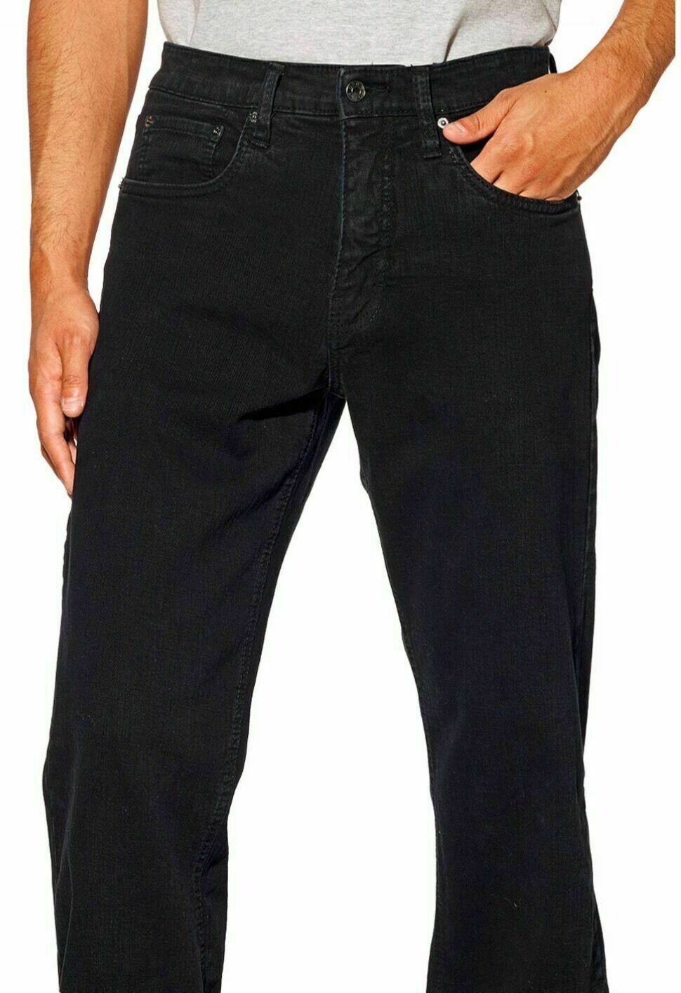 Urban Star Men’s Relaxed fit Straight Leg Stretch Black 40X34